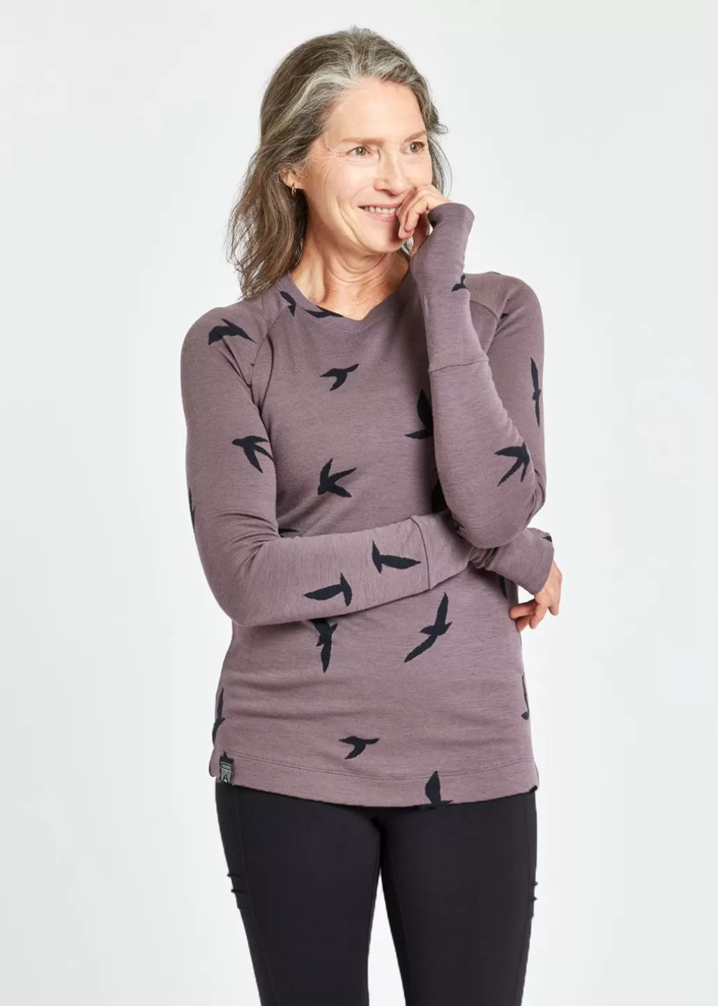 Oiselle Wazzie Wool Jacquard Long Sleeve Best