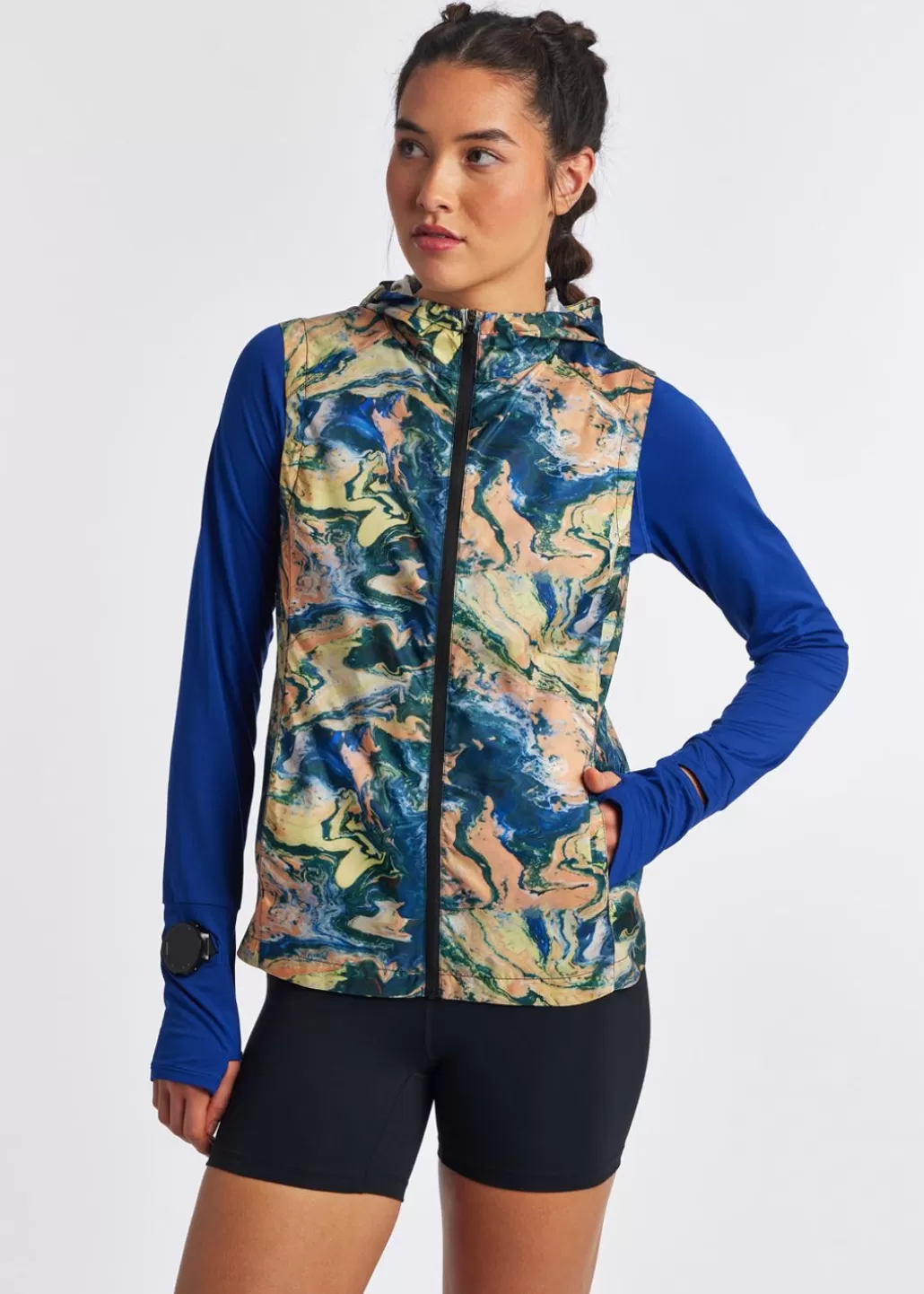 Oiselle Whirlwind Vest Bright Marble New